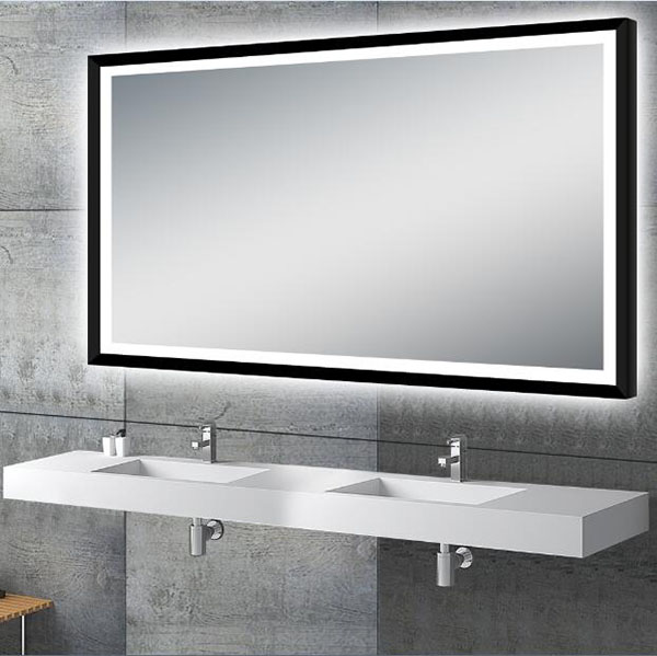 Framed bathroom wall mirror 