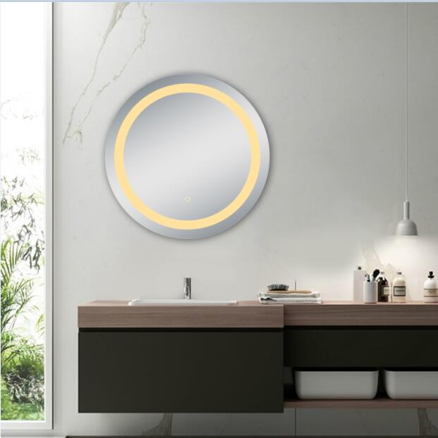 round led backlit mirror