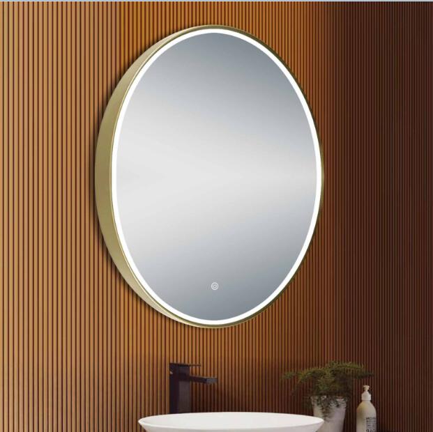 round led mirror with magnifying glass