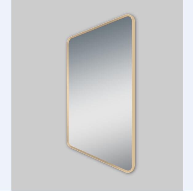 oval vanity mirror with shelf