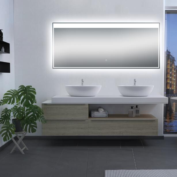 custom bathroom mirror with aluminium frame