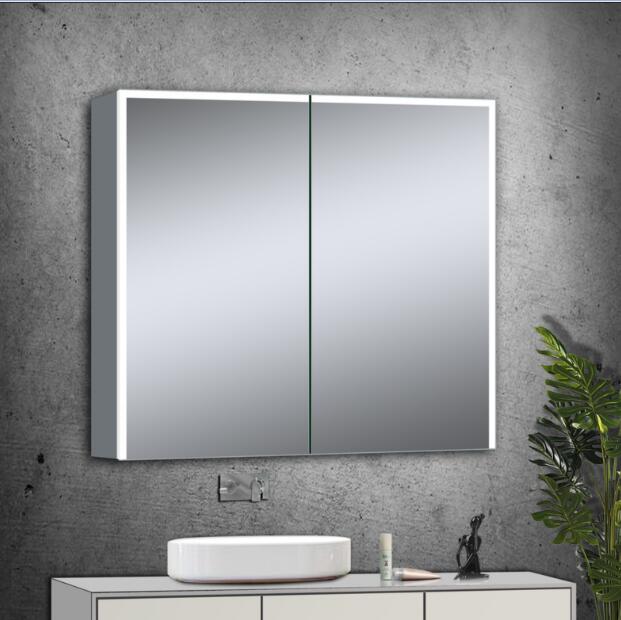 silver mirror cabinet