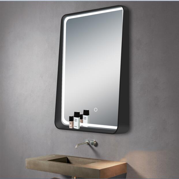 black customized bathroom wall mirror china supplier
