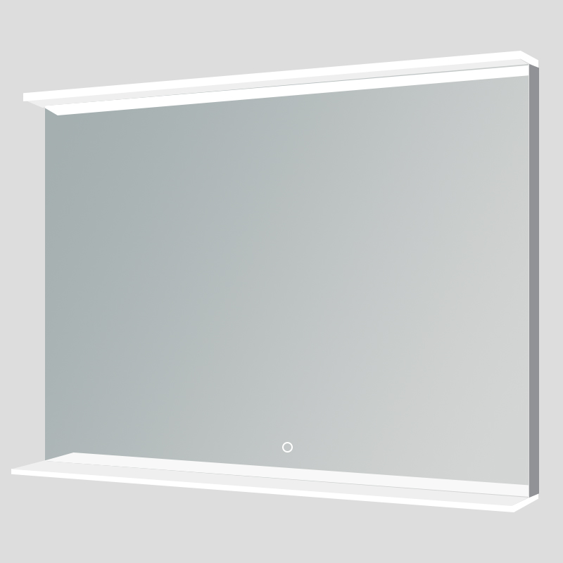 custom bathroom mirrors with shelf