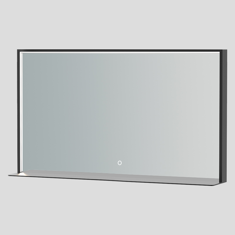 custom luxury mirrors with gold shelf