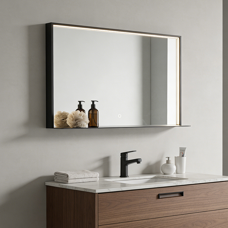 custom luxury vanity mirrors with shelf