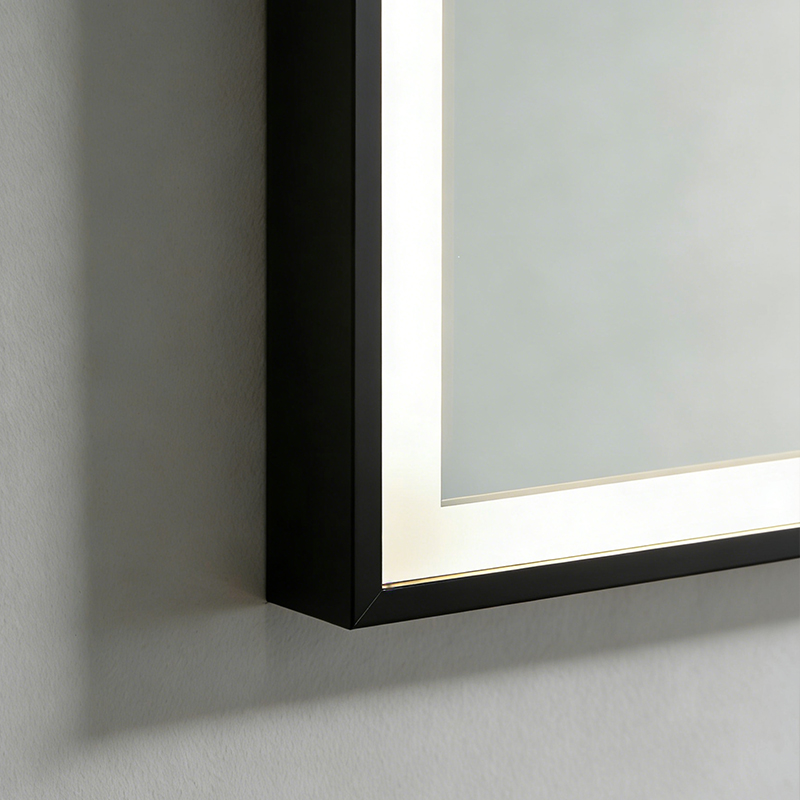 bathroom mirror with aluminium frame