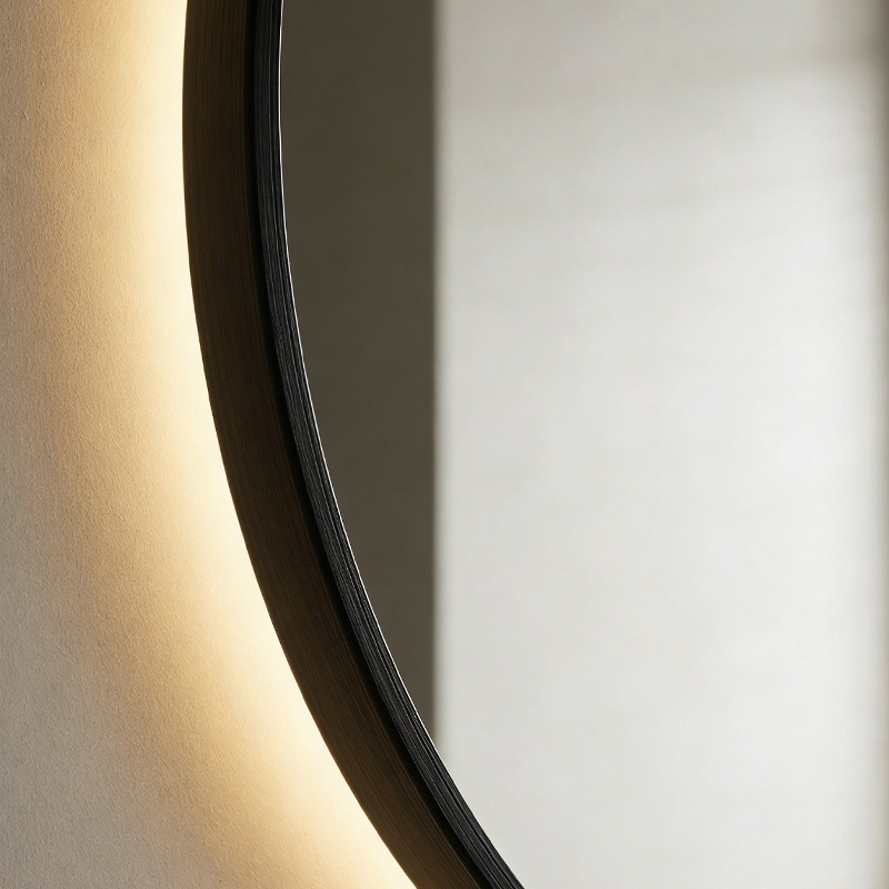  oval vanity mirror with shelf