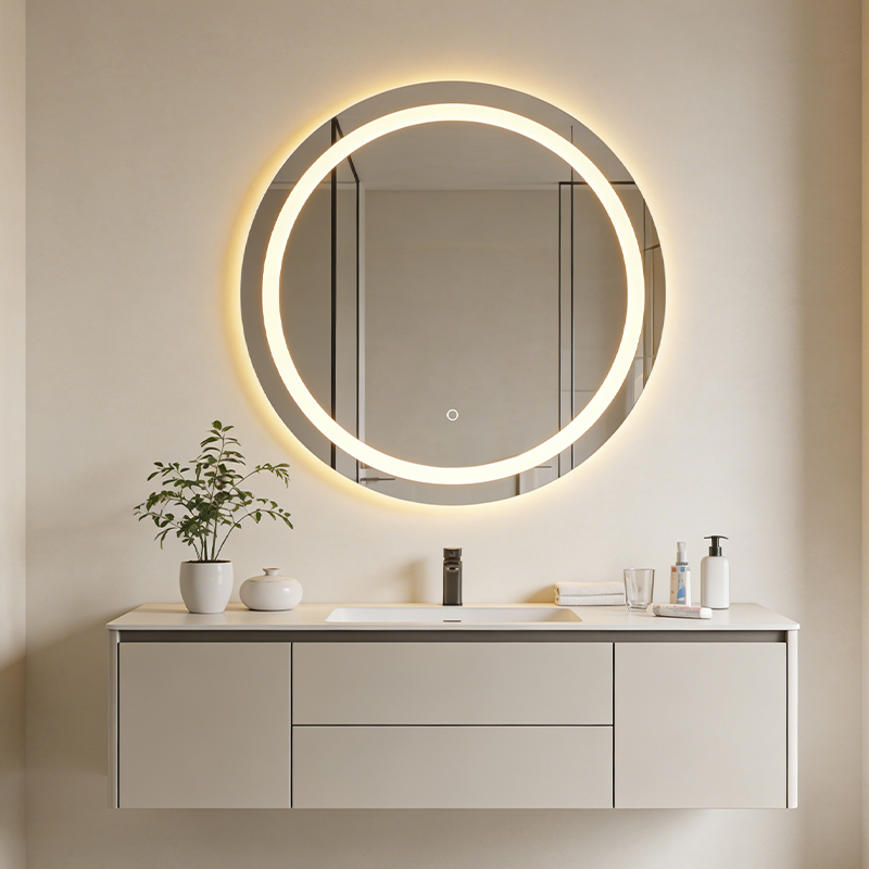 gold led mirror