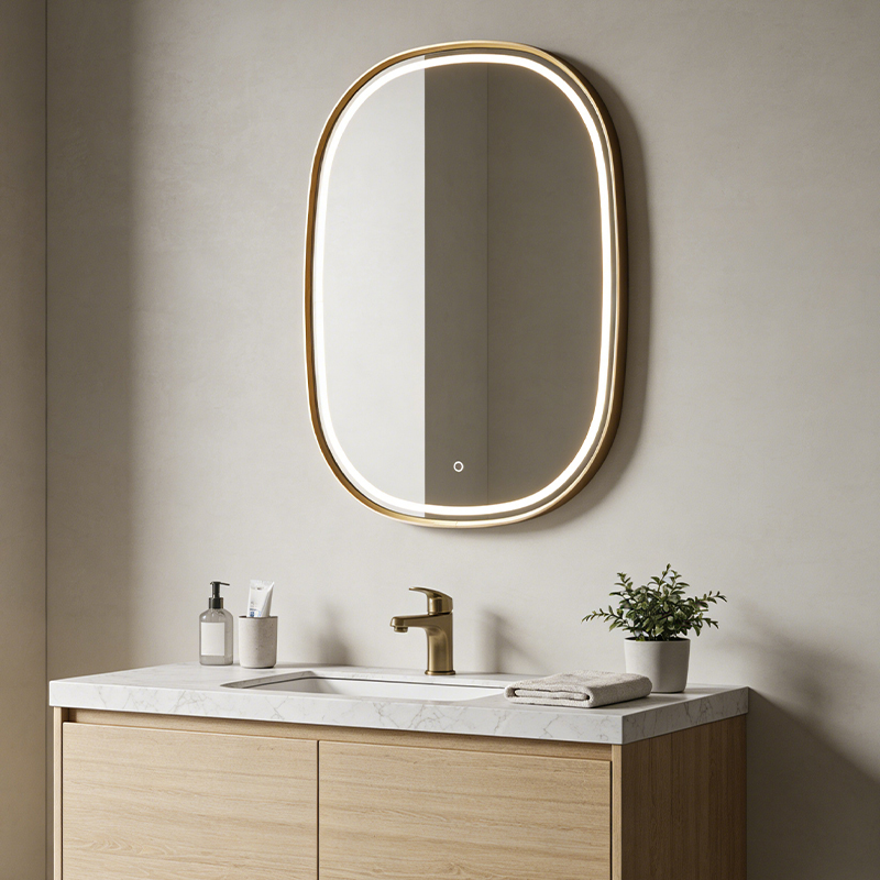 framed led bathroom mirror supplier