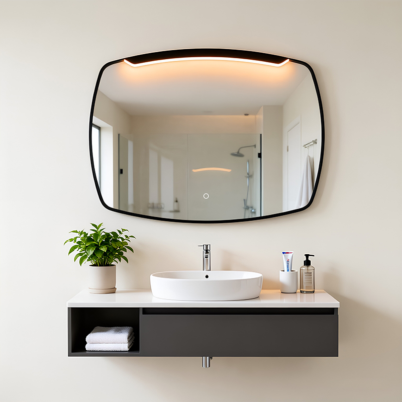 oval led bathroom mirror