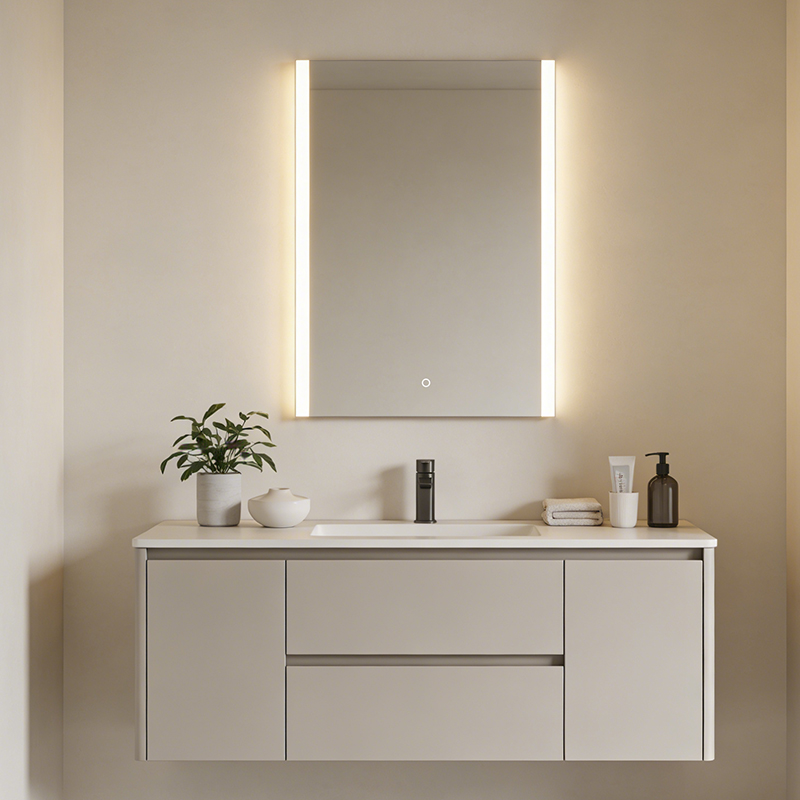 white vanity mirror with led lights