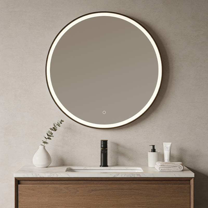 custom led square mirrors