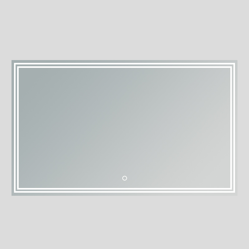 rectangular illuminated mirror