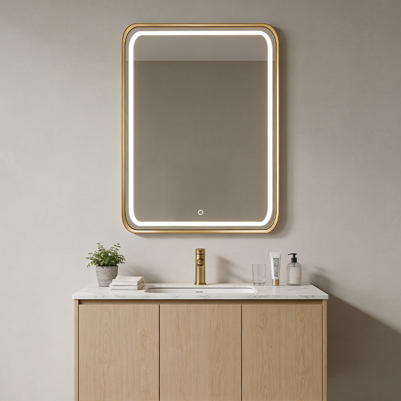 framed illuminated mirror supplier