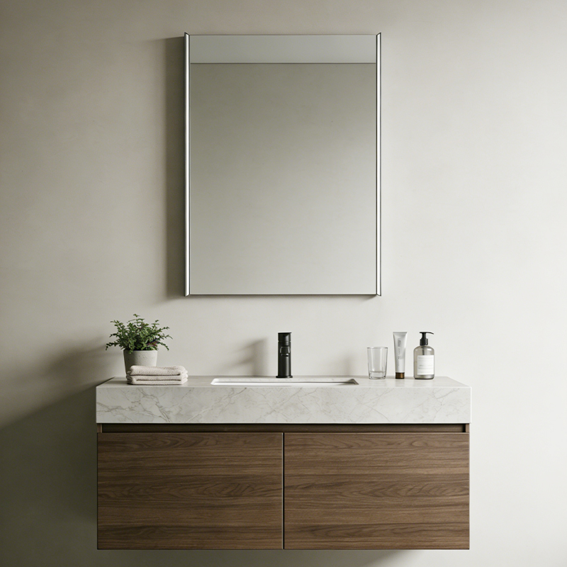 round illuminated mirror