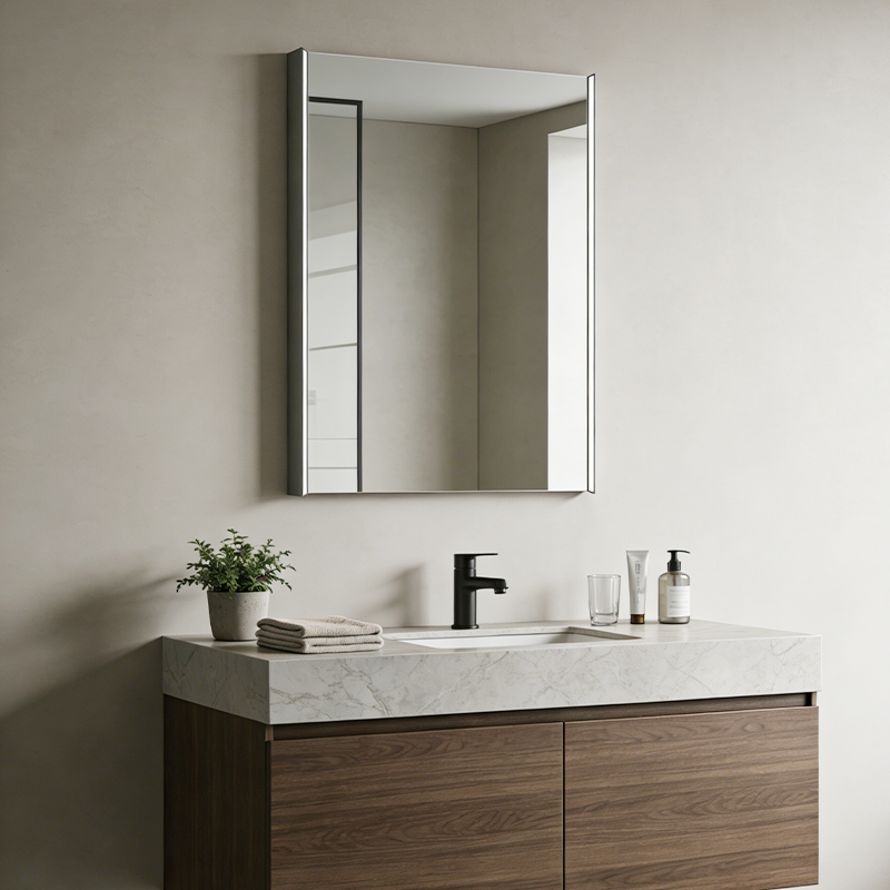 oval illuminated mirror