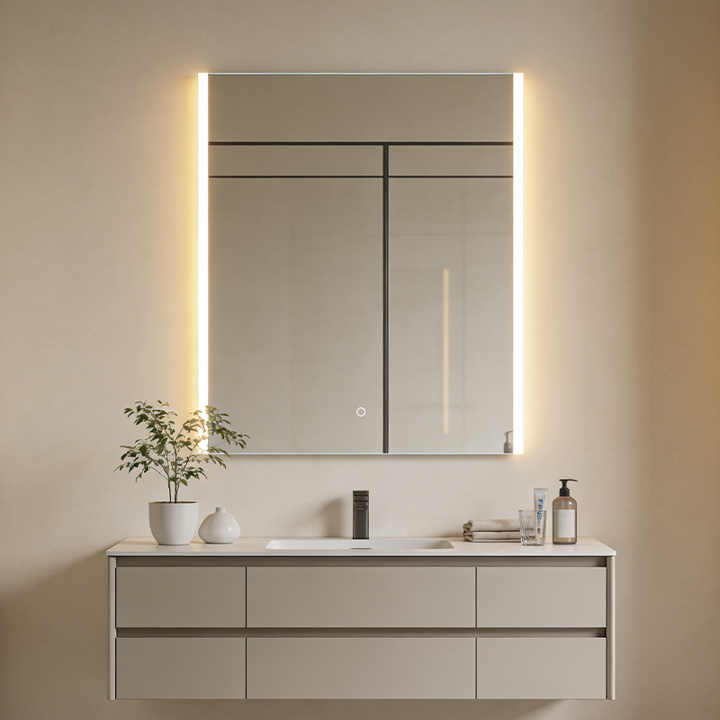  black customized illuminated mirror china supplier