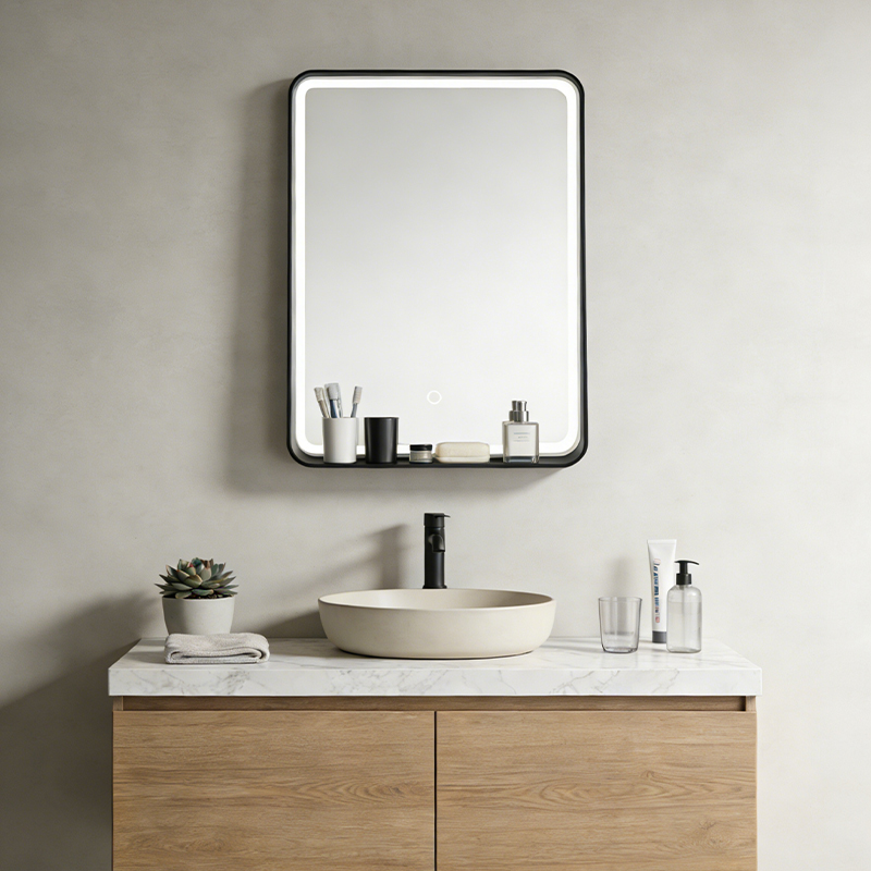  framed daily illuminated mirror with led
