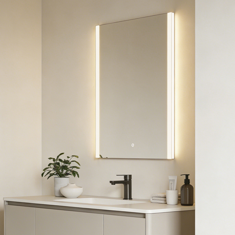 framed led bathroom vanity mirror supplier