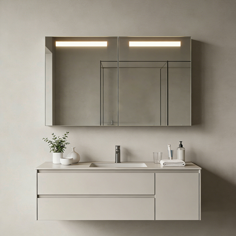 recessed medicine cabinet with led lights