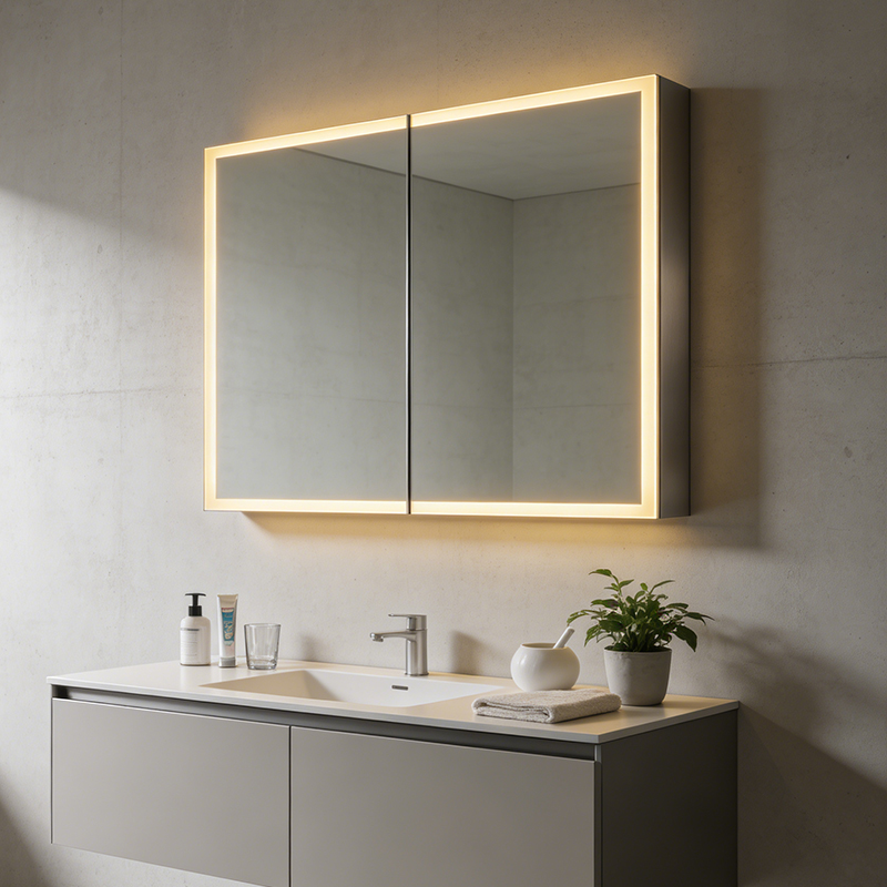 custom round medicine cabinets