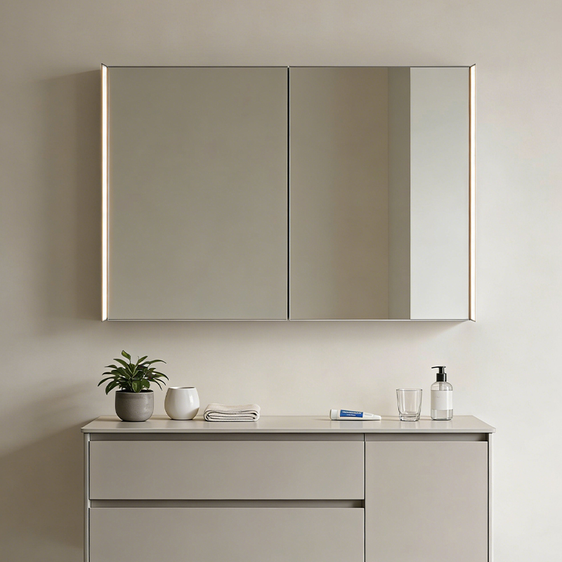 custom made recessed medicine cabinet