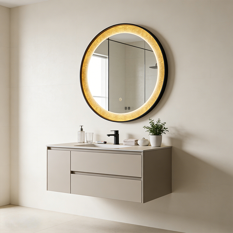 framed daily led mirror with led