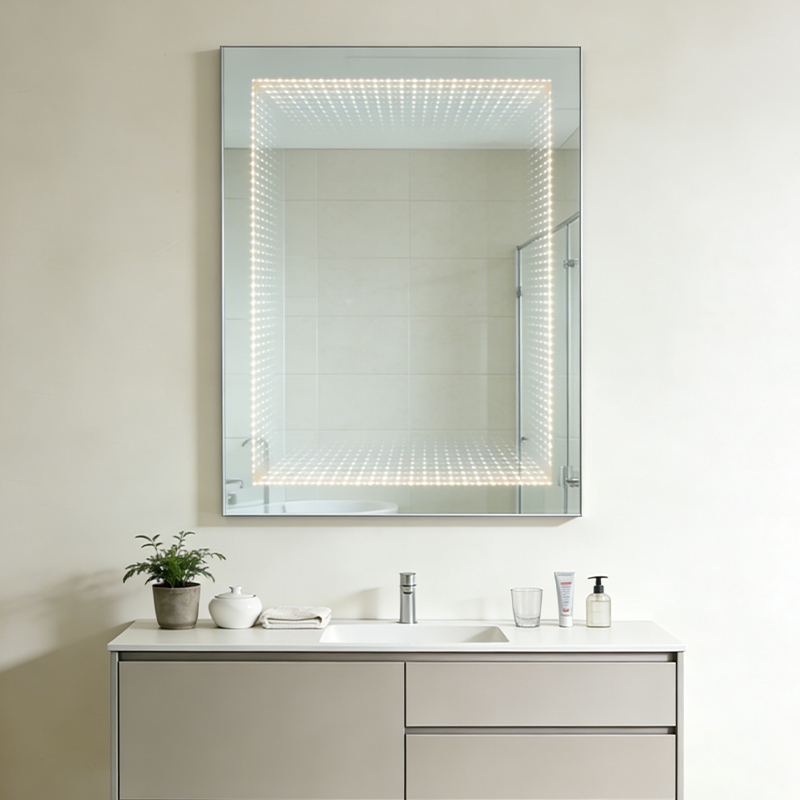  lighted led bathroom mirror