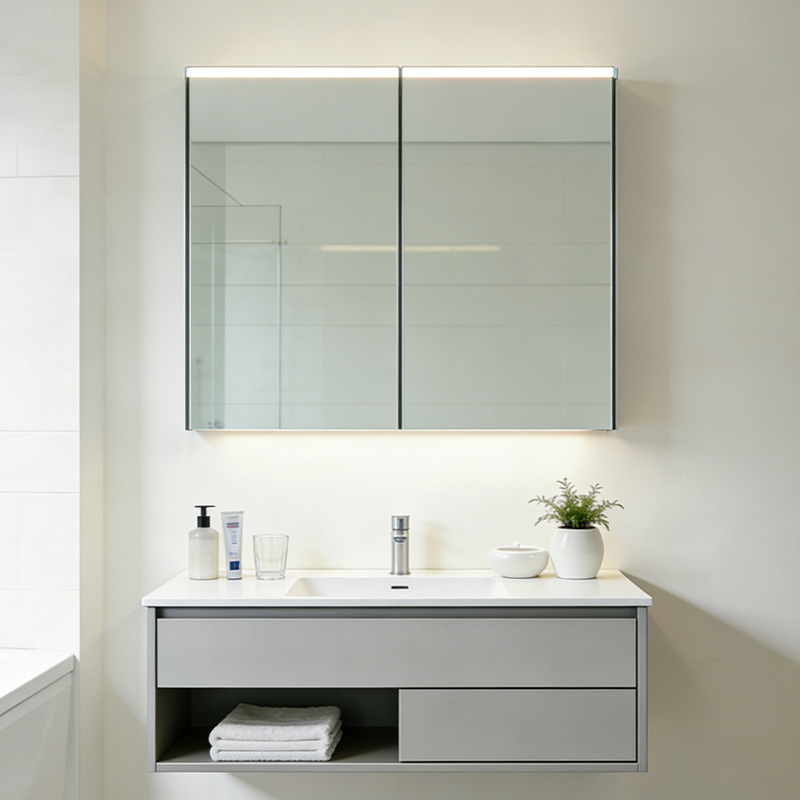 single door mirror cabinet