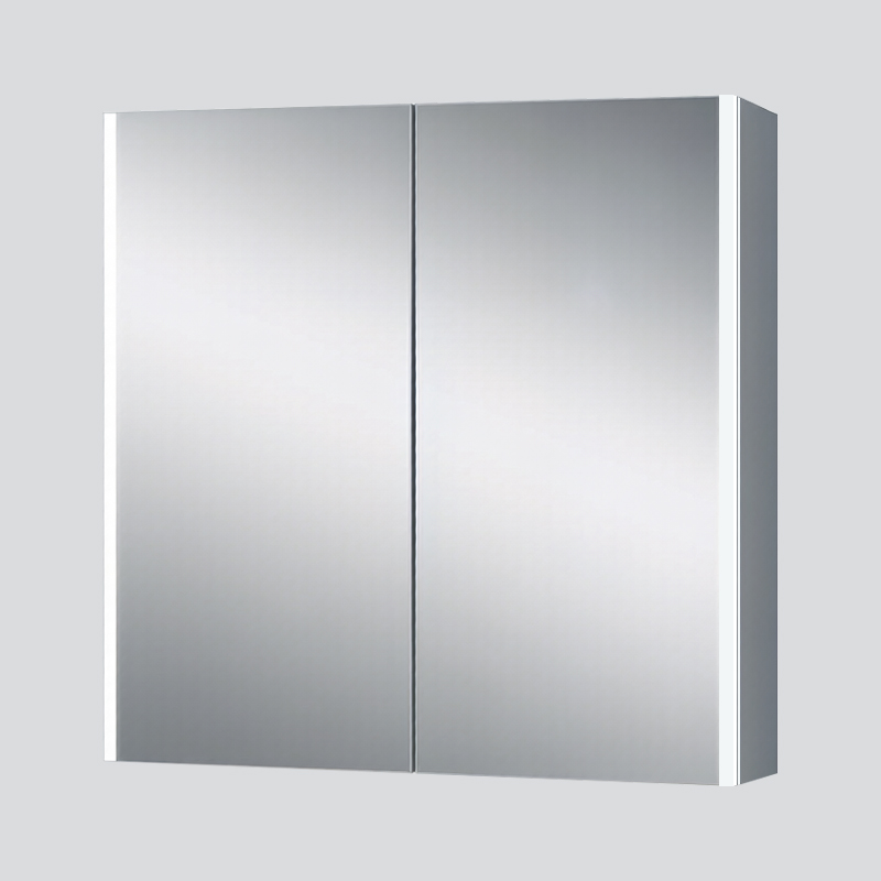 double door mirror cabinet with led