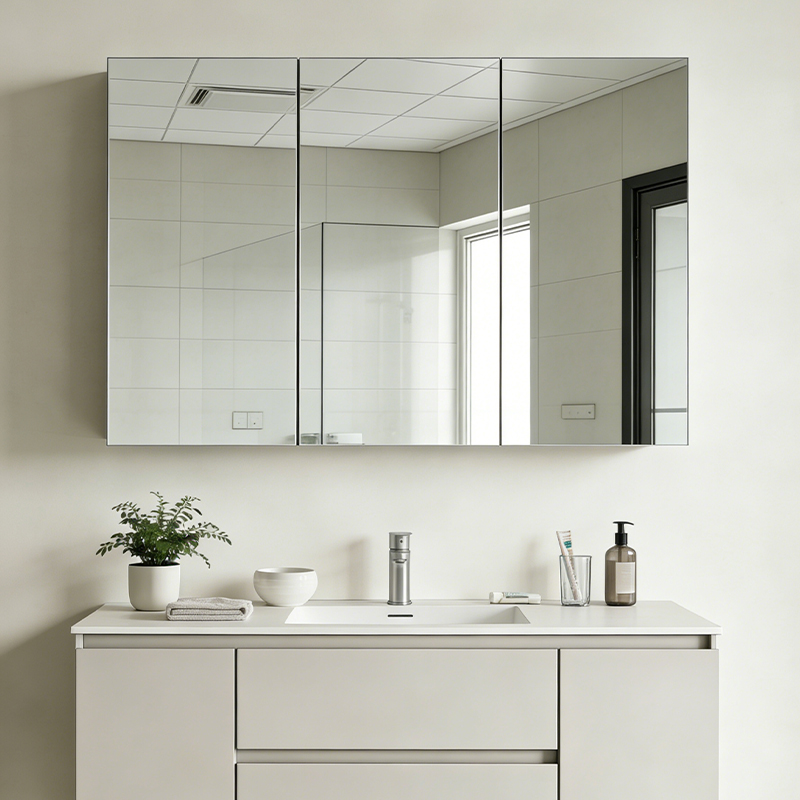 wall-mounted mirror cabinet