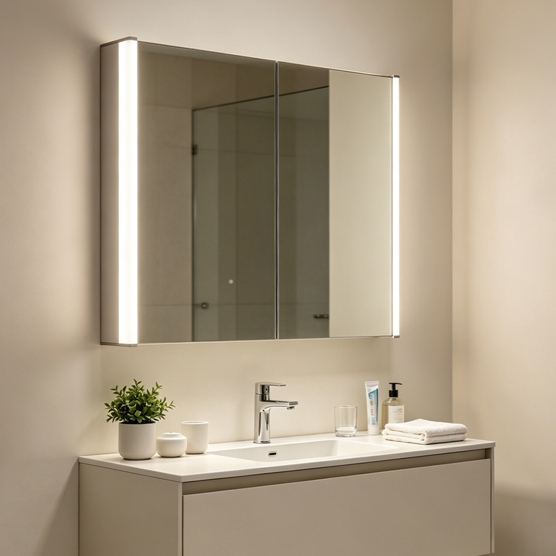 bathroom medicine cabinets with mirror and led lights