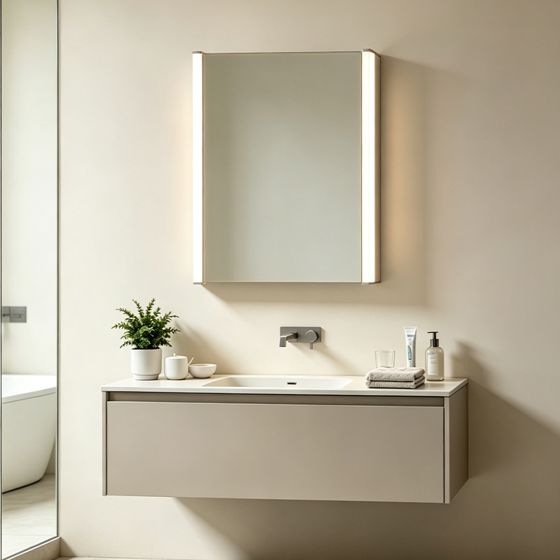 medicine cabinet mirror with led lights