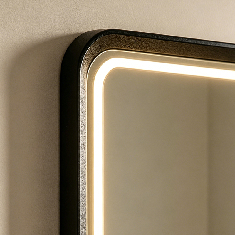 gold bathroom mirror