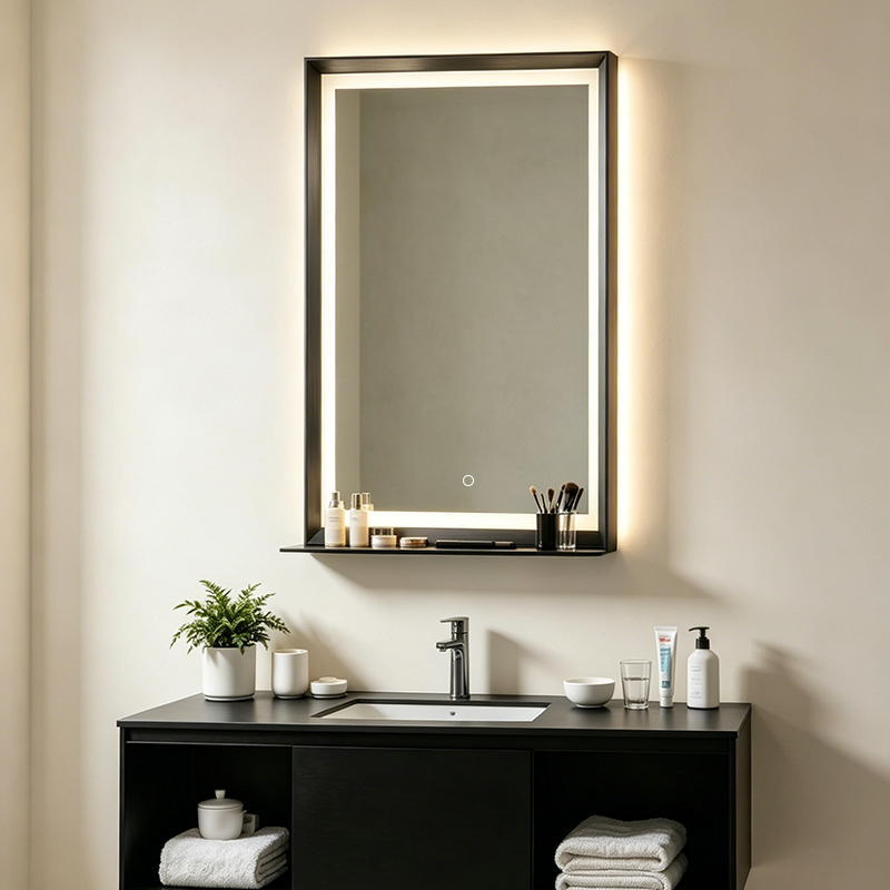 round bathroom mirror